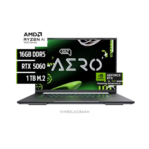 Gigabyte Notebook Aero X16 1v Ryzen Ai 7 350 Rtx 5060 165hz Ddr5 16gb M2 1tb Win11 Home