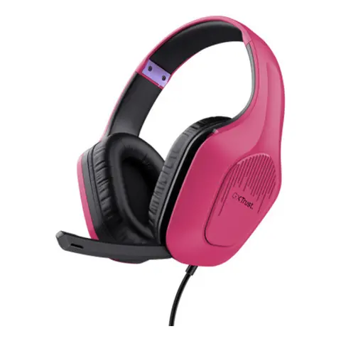 Auricular Gamer Trust Zirox Pink Gxt415p