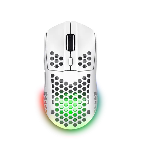 Mouse Trust Helox Gaming Wireless Liviano White Gxt929w