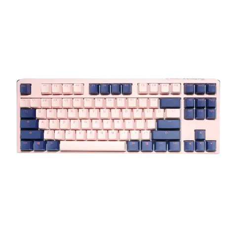 Teclado Mecanico Ducky One 3 Tkl Fuji Teclas De Color Rosa Y Azul Marino  Red Interruptor Ingles Pbt Doble Disparo Sin Costuras Estuche Superior Rosa
