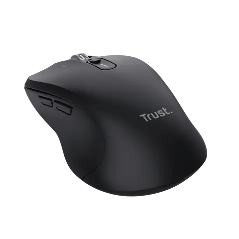 Mouse Gamer Trust Ferro Multidispositivo Wireless Con Rueda De Hiperdesplazamiento Black