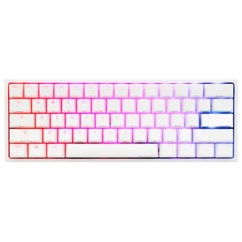 Teclado Gamer Ducky One 2 Mini Pure White Rgb Cherry Brown Rgb Double-shot Pbt Mecanico