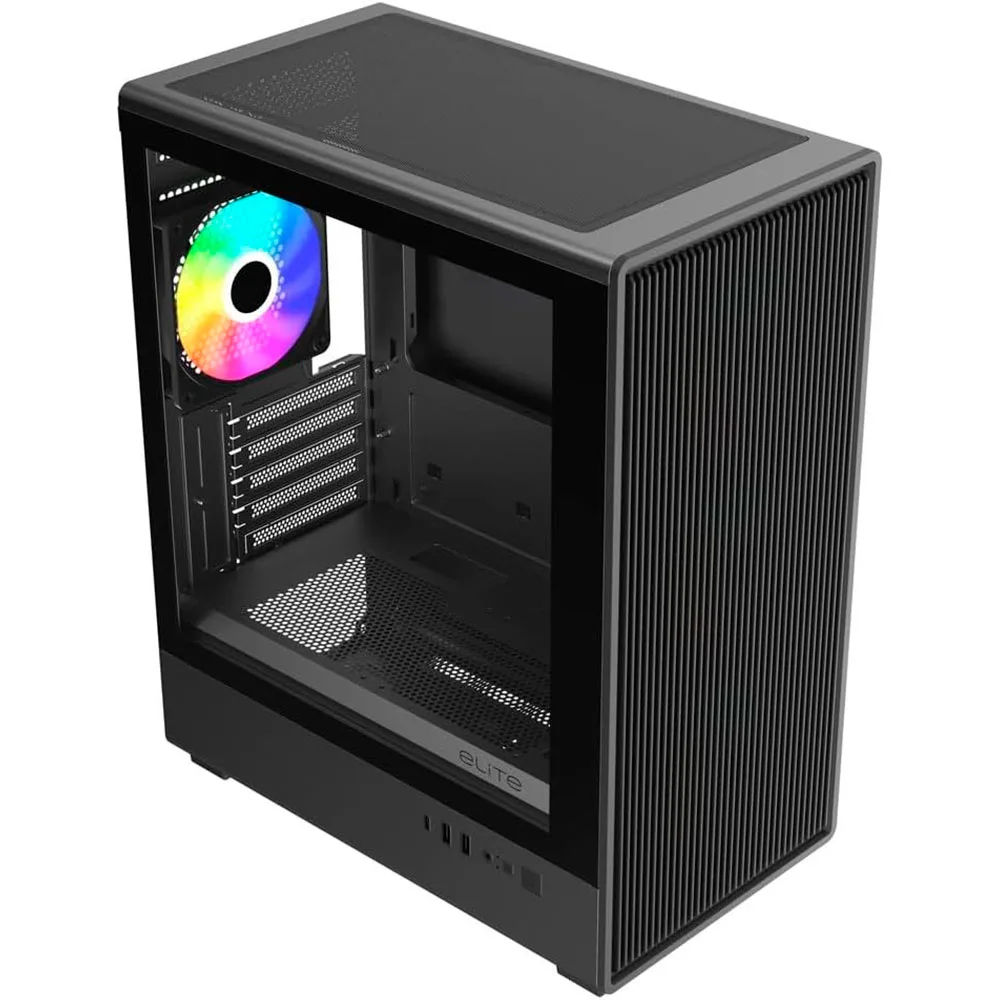 Gabinete Elite 350 Tg Fan X4 Argb Black Cooler Master