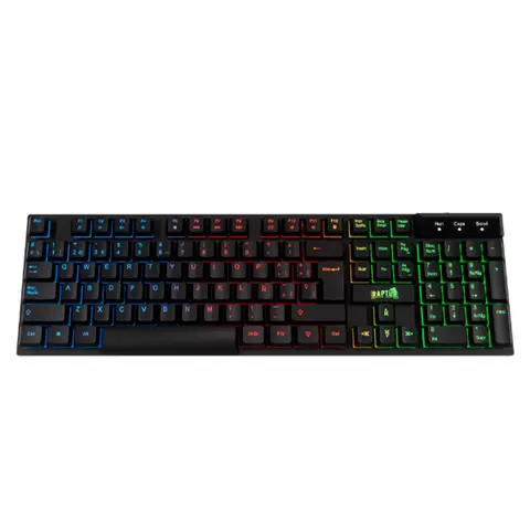 Teclado Raptor Fireclaw M1 Membrana Rainbow 7 Colores