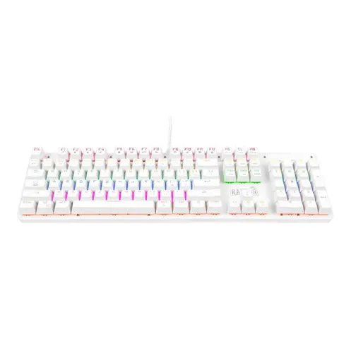 Teclado Raptor Fireclaw M104 Mecanico Retroiluminado Switch Red Outemu White