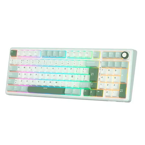 Teclado Royal Kludge R98 Pro Skycyan Sw Creamy