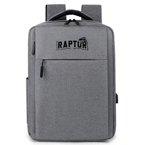 Mochila Raptor C-usb P-carga Multiples Bolsillos Gris