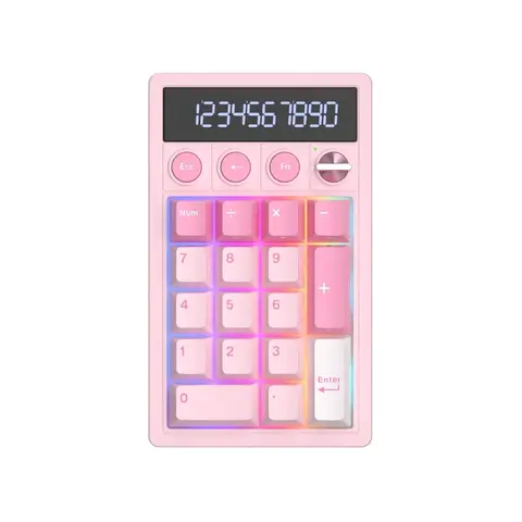 Teclado Numerico Royal Kludge Rkm20 Pink Melody Creamy Switch Numpad