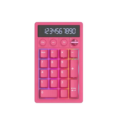 Teclado Numerico Royal Kludge Rkm20 Berry Red Violet Switch Numpad