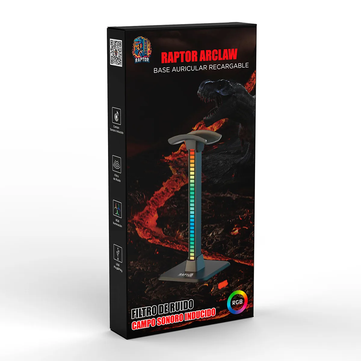 Soporte Raptor Arclaw P-auricular Gamer Rgb