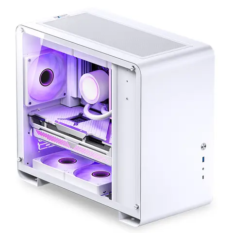Gabinete U4 Mini White Mesh Tg Jonsbo