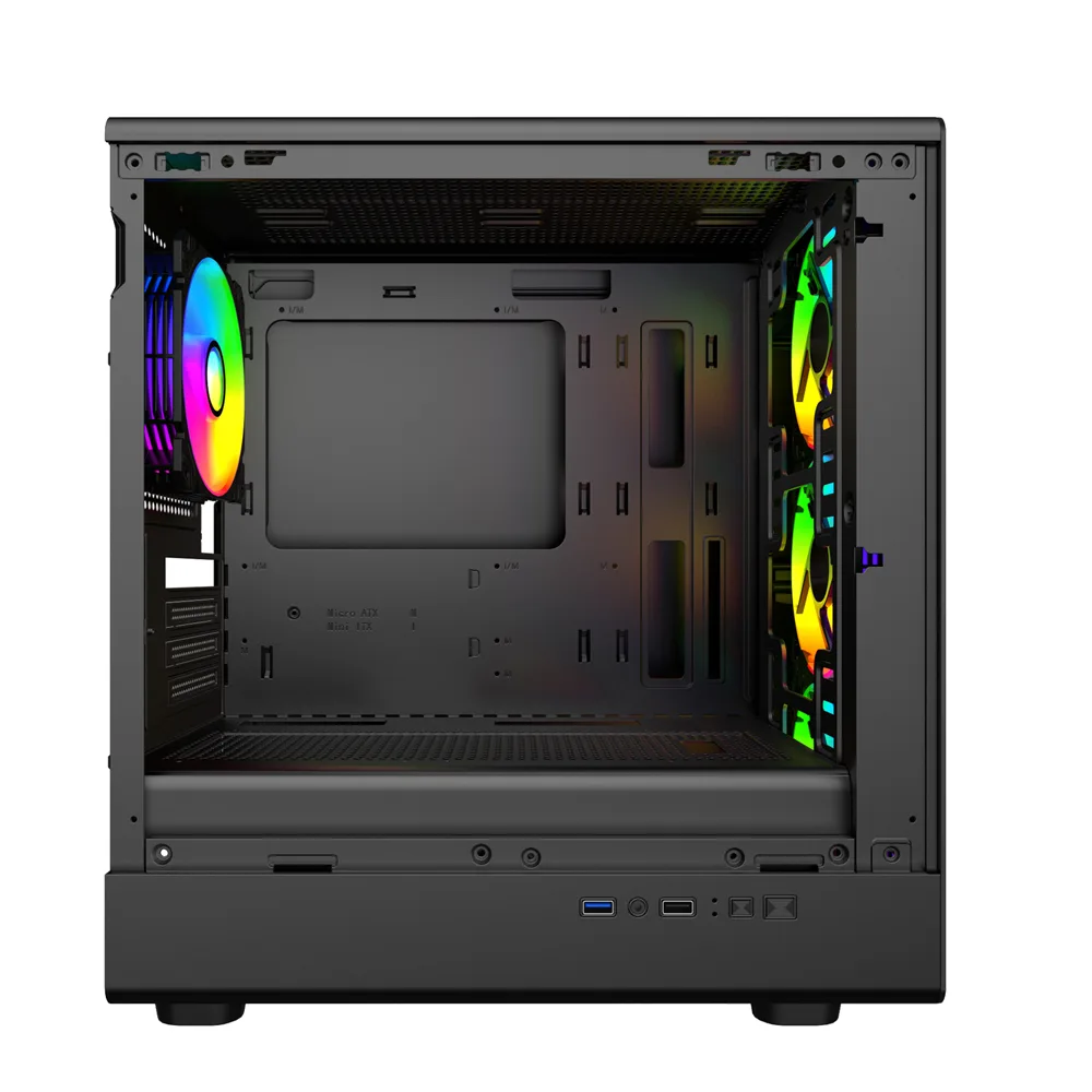 Gabinete Backfire Black Argb Mesh Tg Fan X4 Sentey