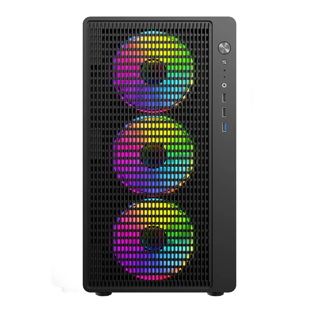 Gabinete Backfire Black Argb Mesh Tg Fan X4 Sentey