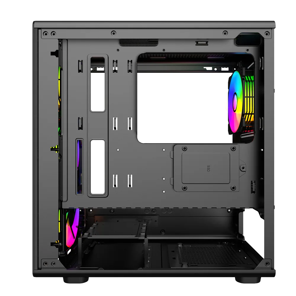 Gabinete Backfire Black Argb Mesh Tg Fan X4 Sentey