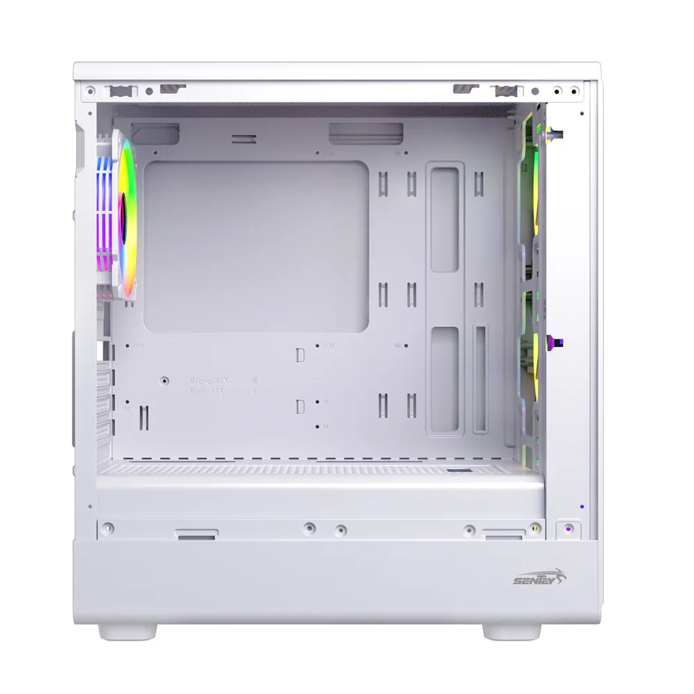 Gabinete Backfire White Argb Mesh Tg Fan X4 Sentey