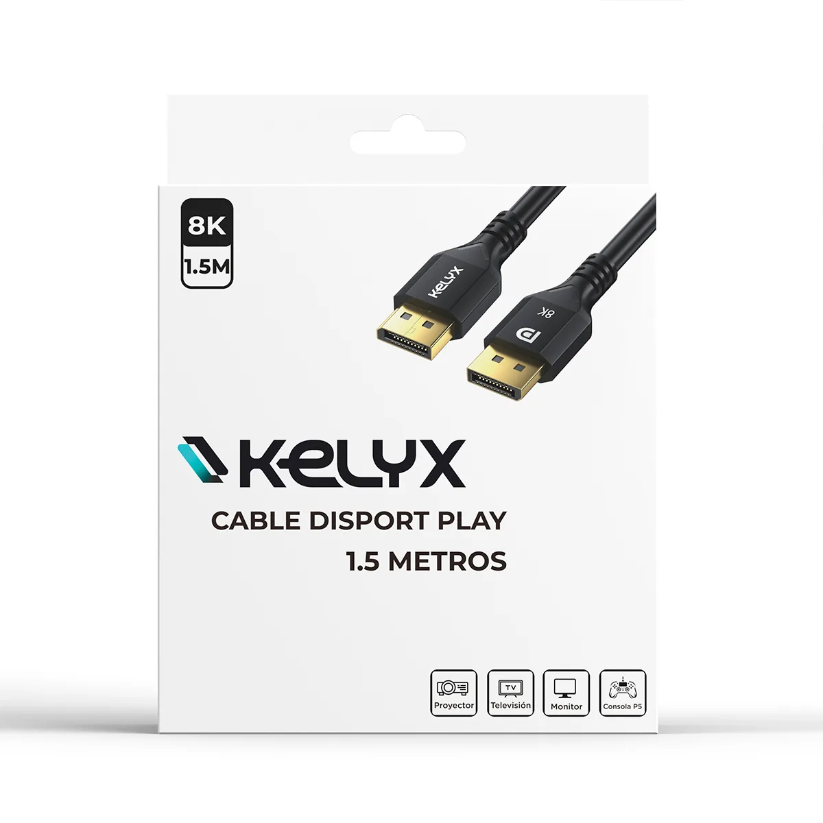 Cable Display Port 1.4 4k A 120hz - 8k A 60hz 48gbps 1.5m Kelyx