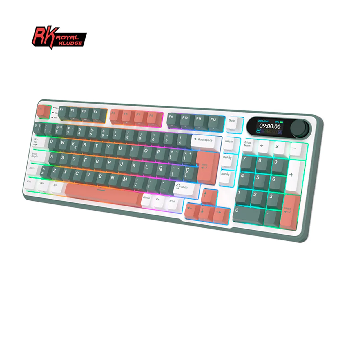 Teclado Royal Kludge Rk S98 Wireless Camping Sw Brown