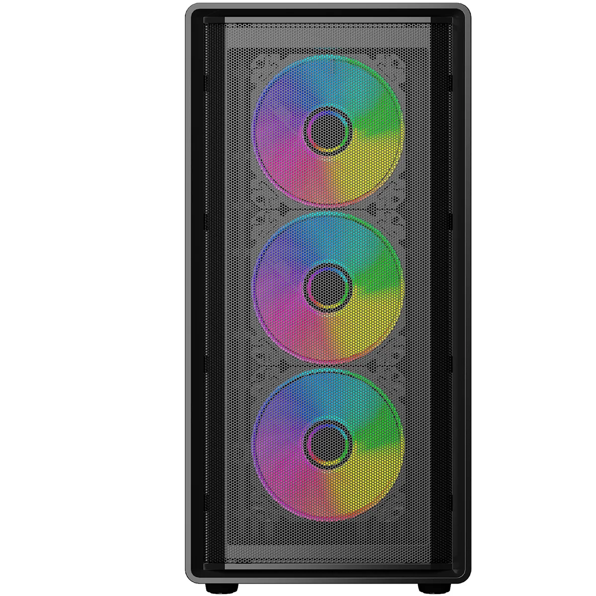 Gabinete Strega M40 Black Mesh Fans X4 Argb Tg Sentey
