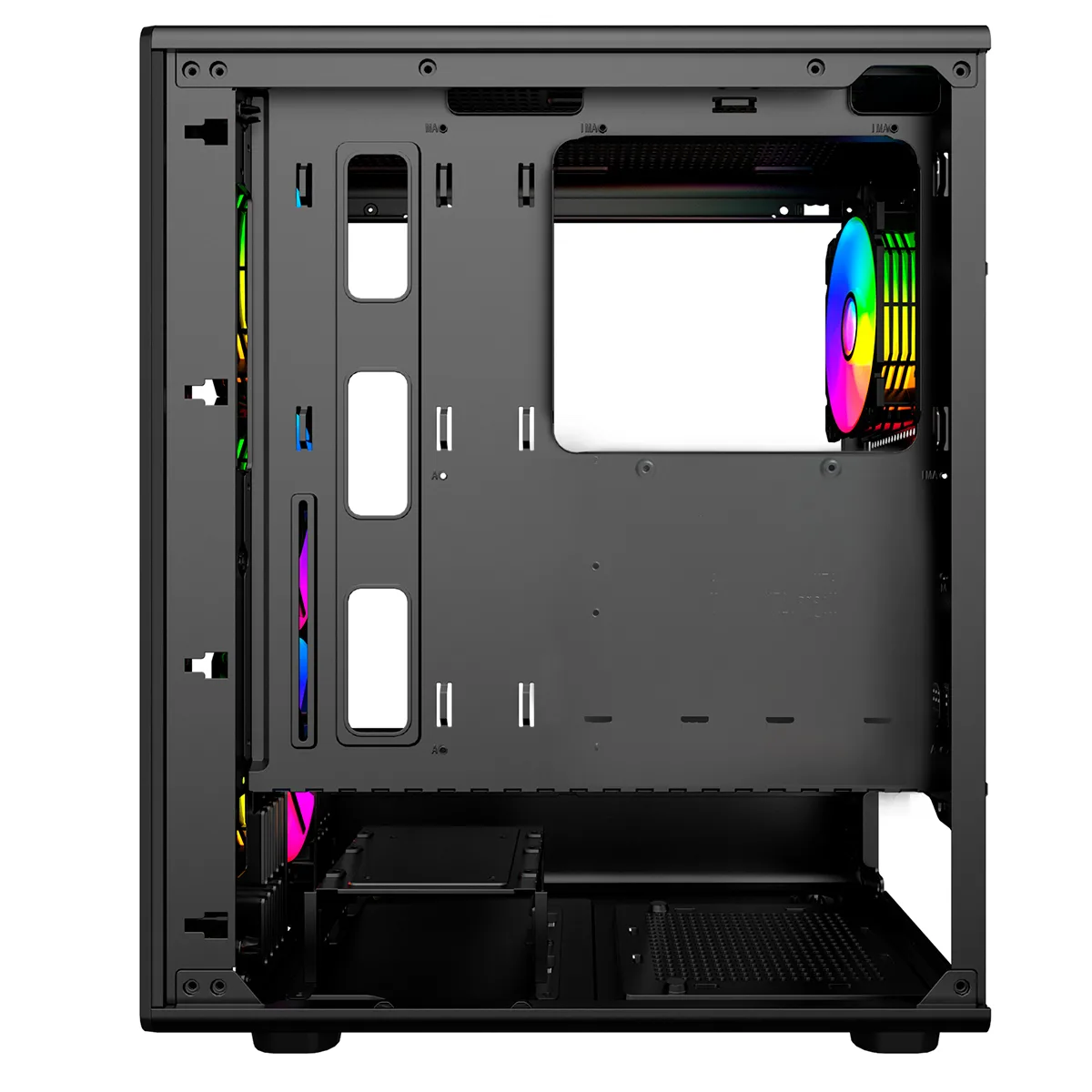 Gabinete Strega M40 Black Mesh Fans X4 Argb Tg Sentey