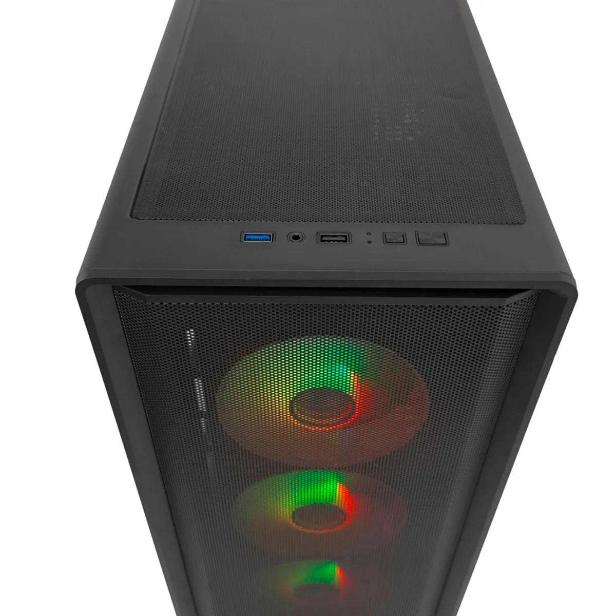 Gabinete Strega M40 Black Mesh Fans X4 Argb Tg Sentey