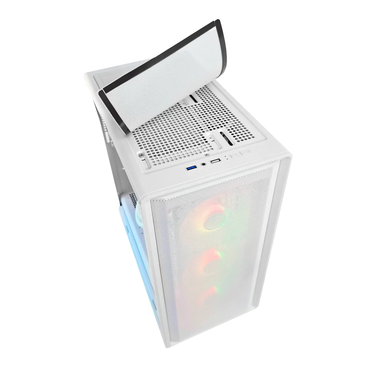 Gabinete Strega M40 White Mesh Fans X4 Argb Tg Sentey