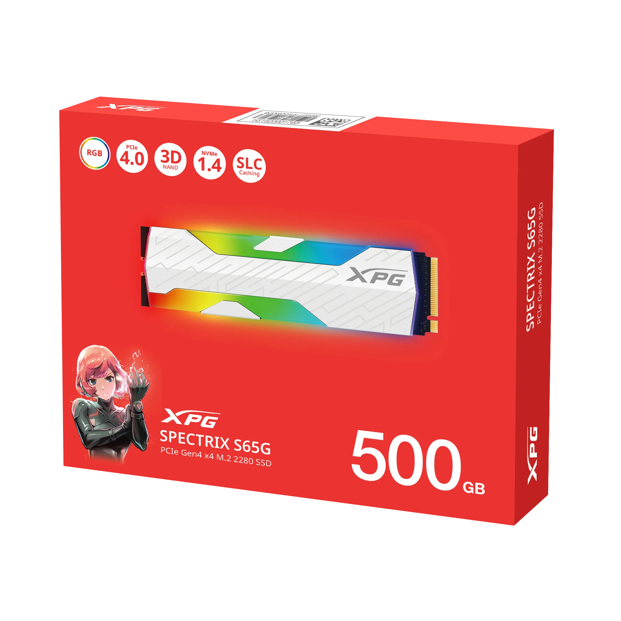 Disco Ssd 500gb M.2 Xpg Spectrix S65g Rgb Gen4 Adata