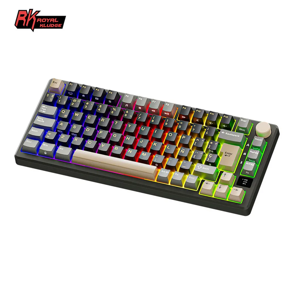 Teclado Royal Kludge Rk M75 Phantom Switch Brown 75
