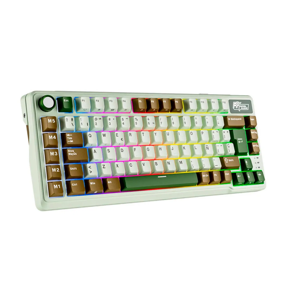 Teclado Royal Kludge Rk L75 Palm Green Switch Brown 75