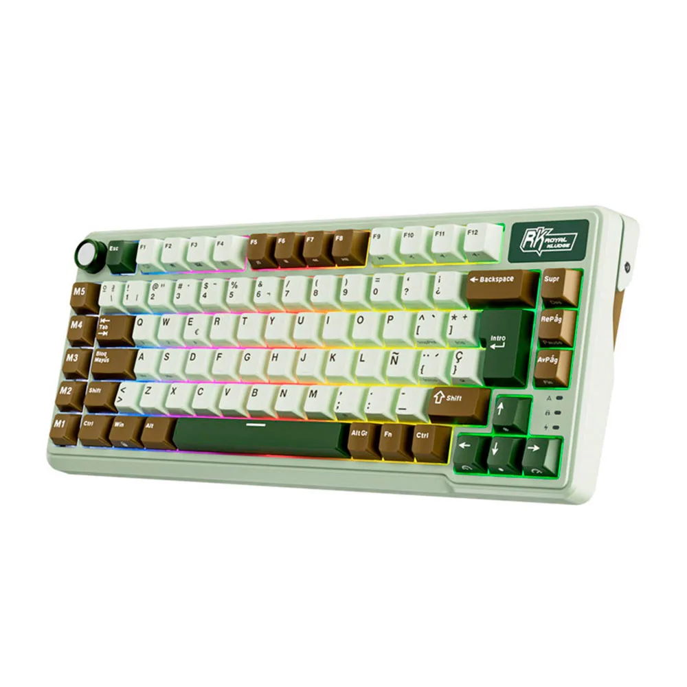 Teclado Royal Kludge Rk L75 Palm Green Switch Brown 75