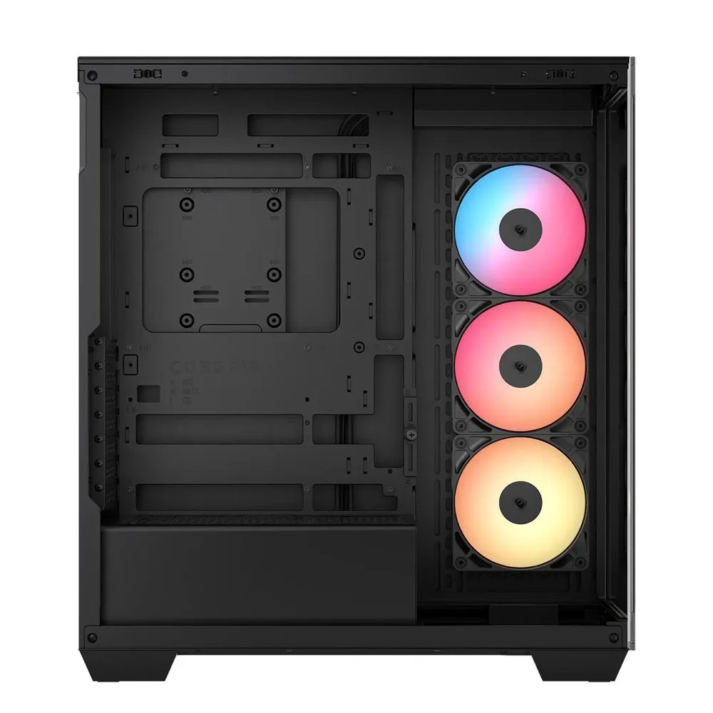 Gabinete 3500x Rs-r Argb Tg Fan X3 Black Corsair