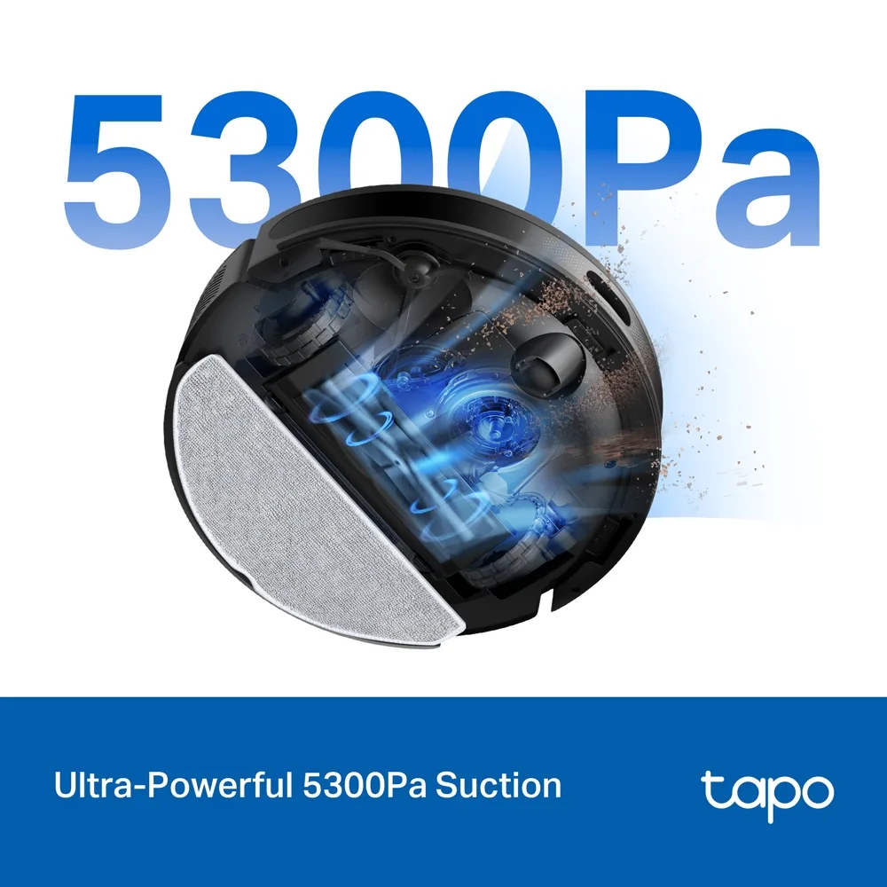 Aspiradora Robot Tapo Rv20 Max Plus Negra 5300 Dock Tp-link