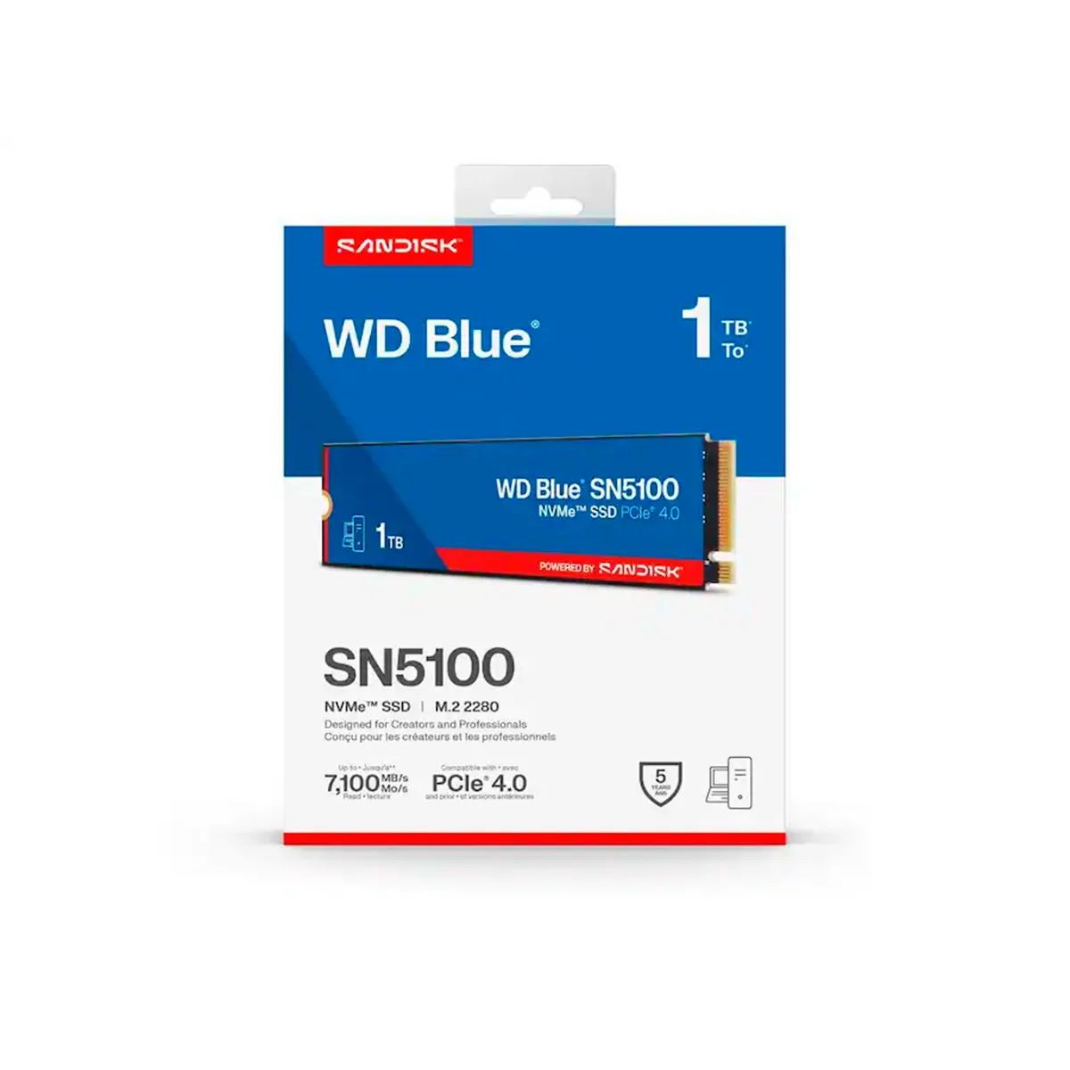 Disco Ssd 1tb Sn5100 Blue M.2 Nvme Gen4 Wd