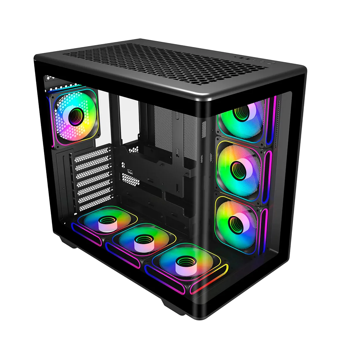 Gabinete Elite 600 Tg Argb Fans X7 Black Cooler Master