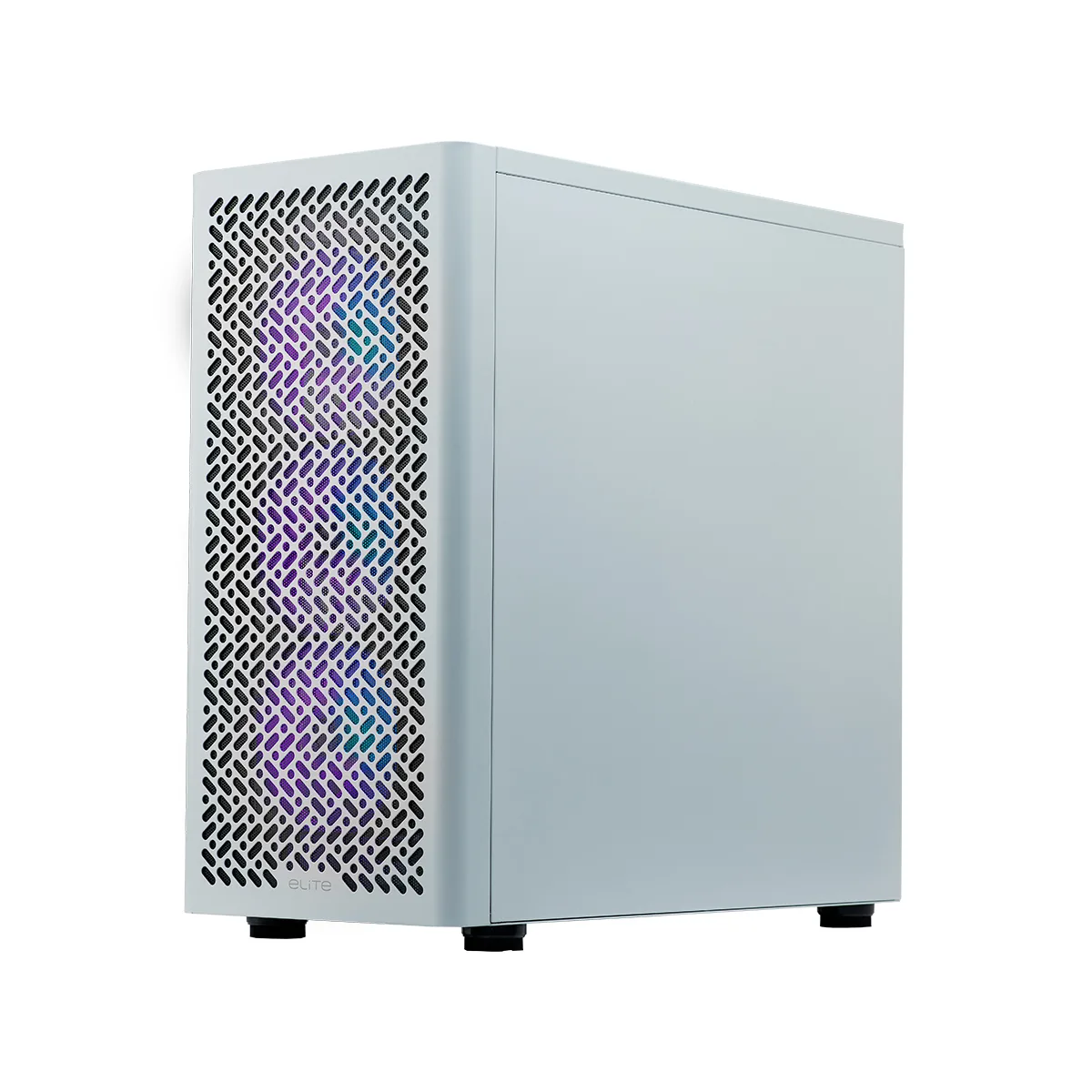Gabinete Elite 502 Tg Argb X3 Fans White Cooler Master