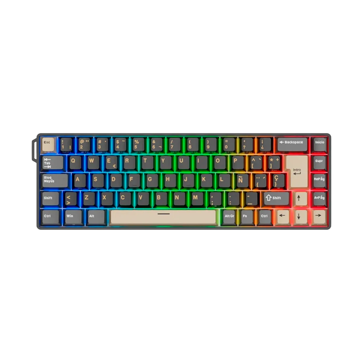 Teclado Royal Kludge Rk68 He Phantom Switch Magnetic Mint 60
