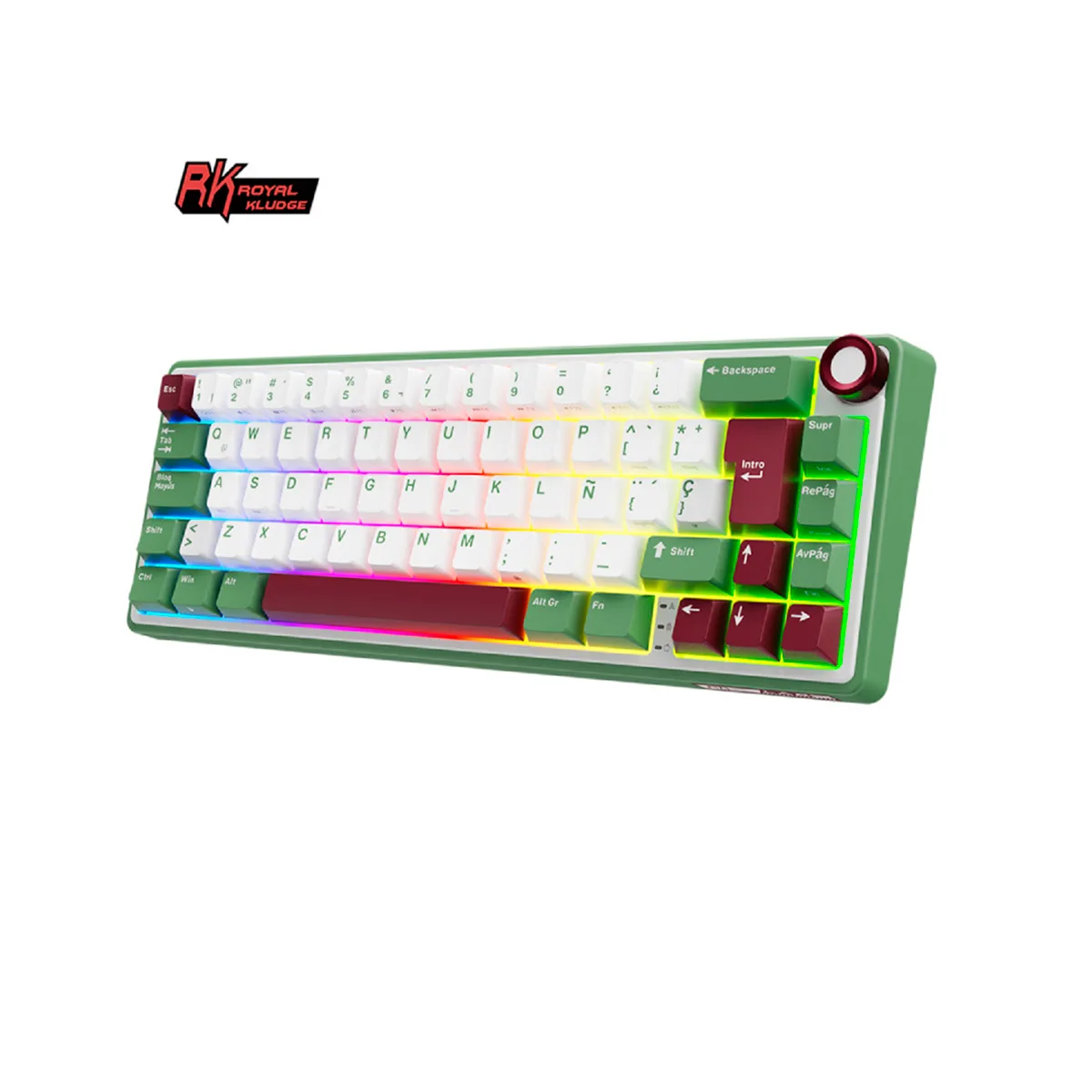 Teclado Royal Kludge Rk R65 Greensand Switch Brown 75