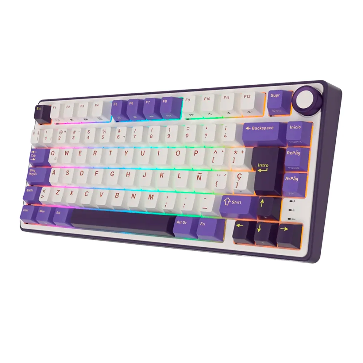 Teclado Royal Kludge Rk R75 Blackberry Switch Silver 75