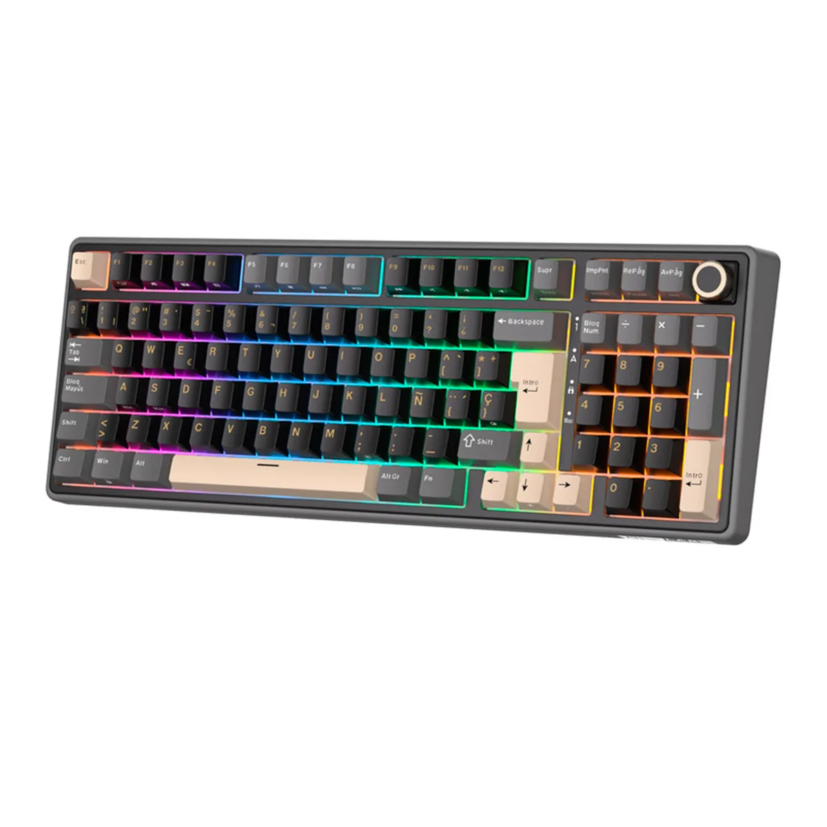 Teclado Royal Kludge R98 Pro Wireless Phantom Sw Creamy
