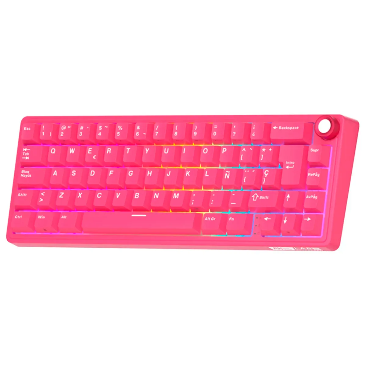 Teclado Royal Kludge Rk R65 Berry Red Switch Creamy 75