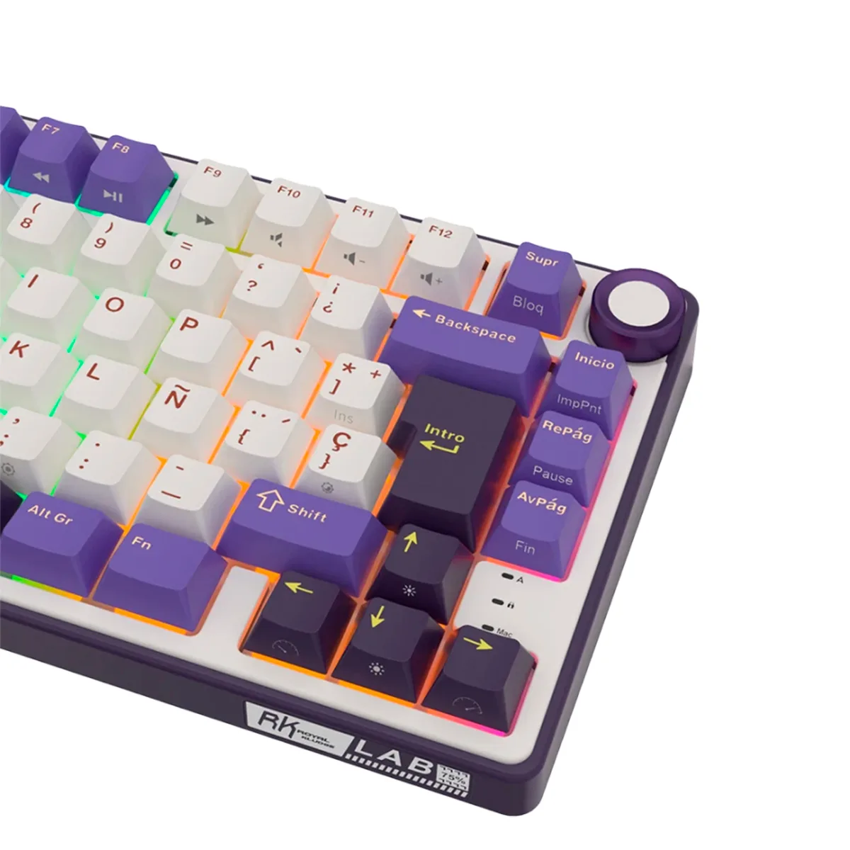 Teclado Royal Kludge Rk R75 Blackberry Switch Brown 75