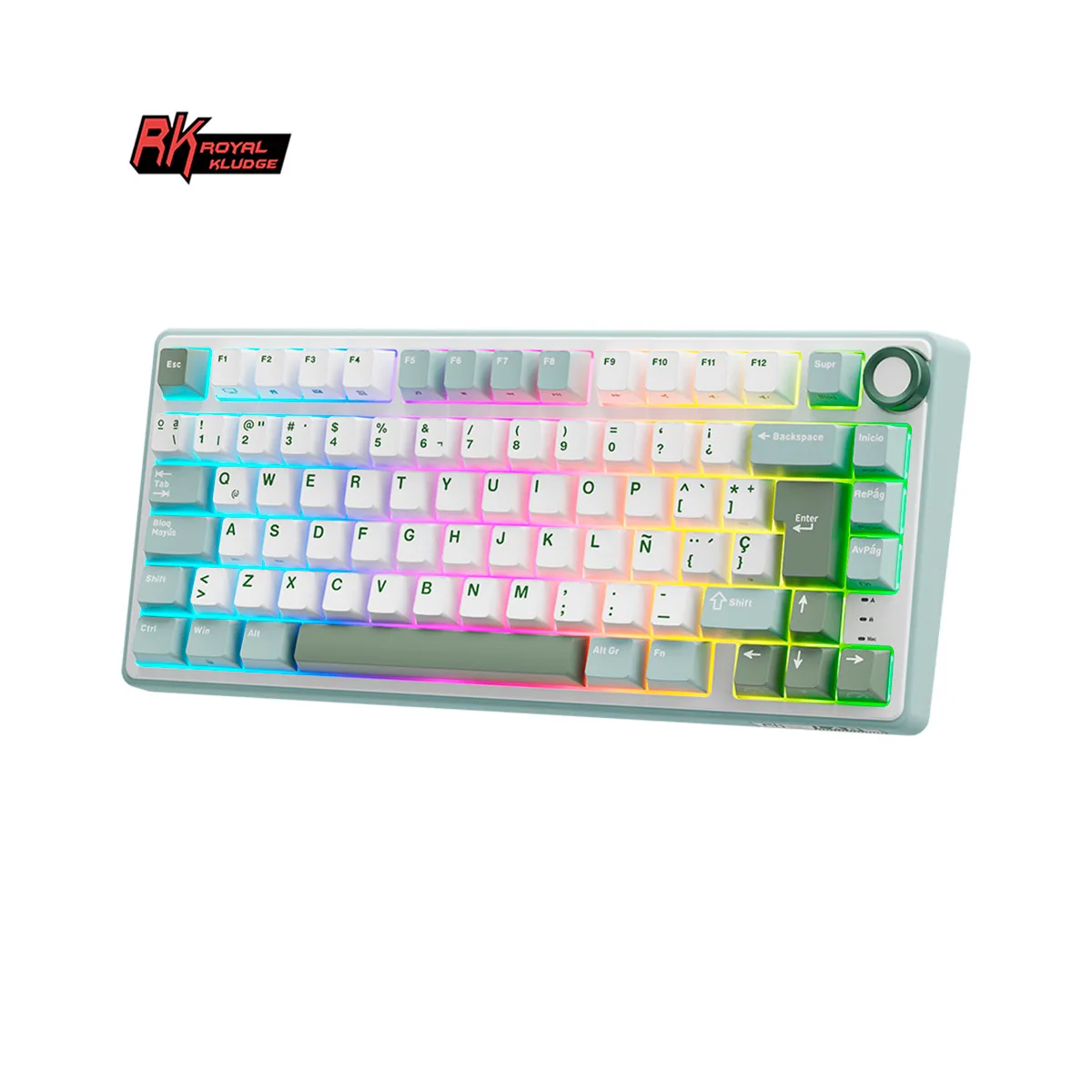 Teclado Royal Kludge Rk R75 Skycyan Switch Brown 75