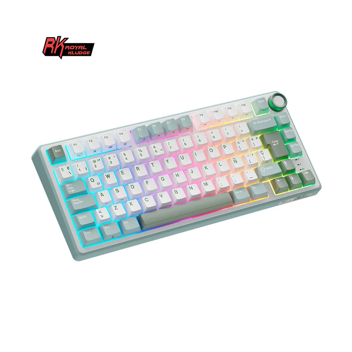 Teclado Royal Kludge Rk R75 Skycyan Switch Brown 75
