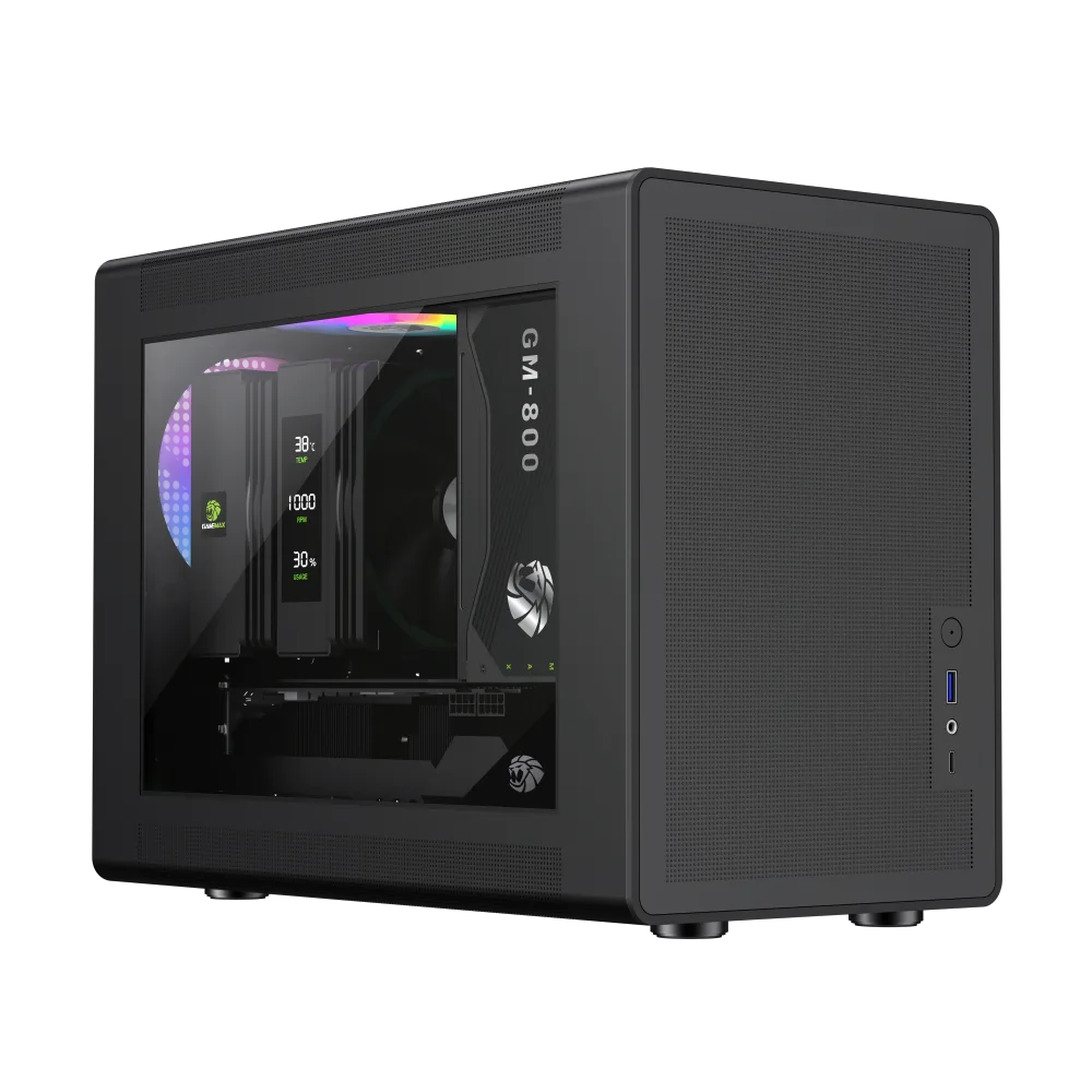 Gabinete Spark Air Bk Tg Black Gamemax