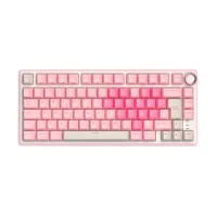 Teclado Royal Kludge Rk R75 Pink Melody Switch Cream 75