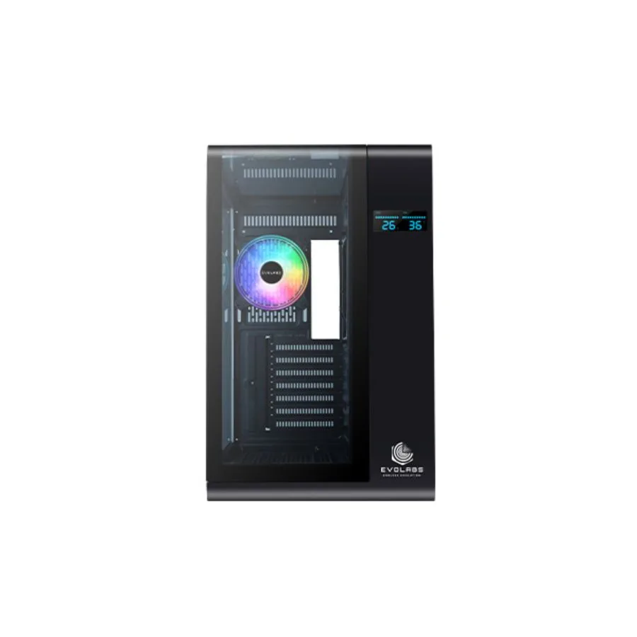 Gabinete Mid Tower Evolabs Synergy 4 Fan Argb LCD
