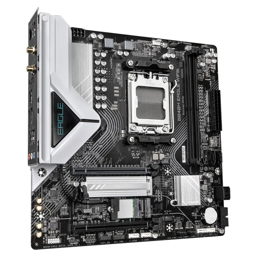 Motherboard Gigabyte B840m Eagle Wifi6 Am5 Negra Negro
