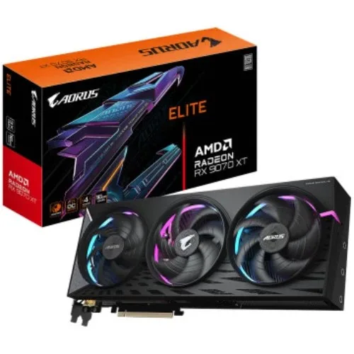 PLACA DE VIDEO GIGABYTE RADEON RTX 9070XT AORUS ELITE 16GB