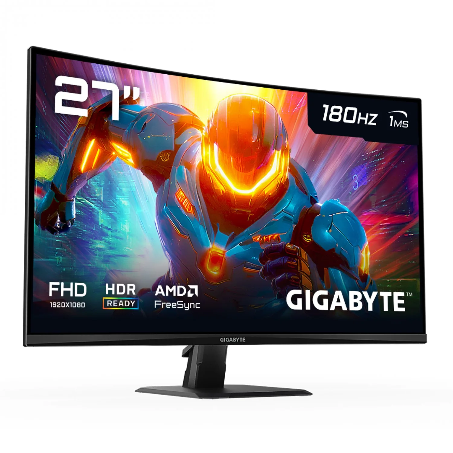 Monitor Gamer Curvo Gigabyte 27 Gs27fc 180hz Fhd Black