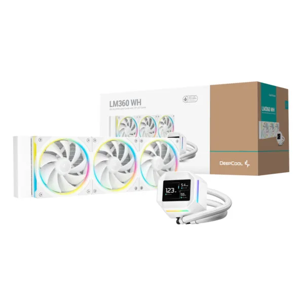 WaterCooling DeepCool LM360 LCD ARGB White R-LM360-WHDMMC-1