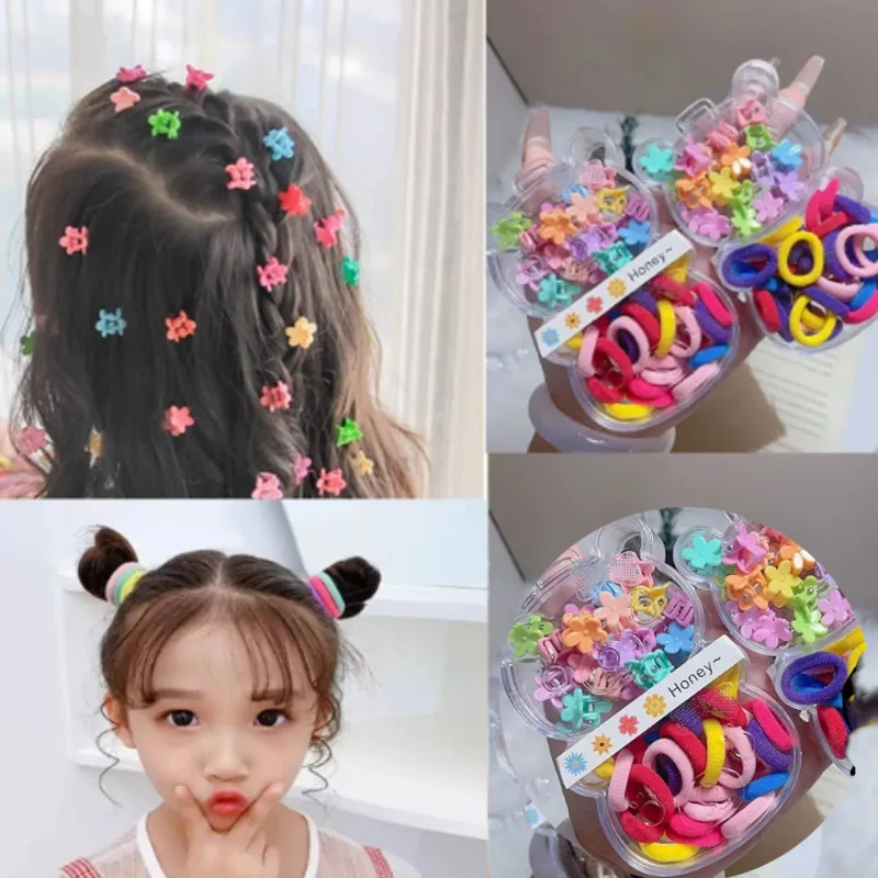 Set Gomitas Para Pelo + Trabitas Con Estuche Osito